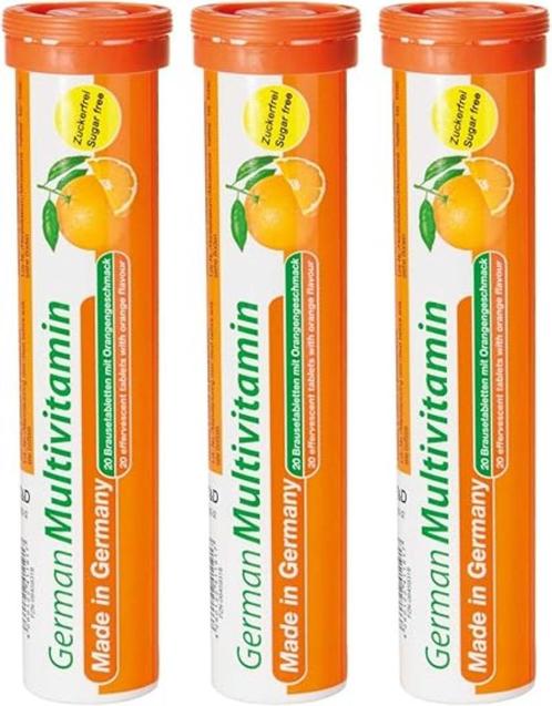 German 60 stuks multivitamine bruistabletten GRATIS LEVERING, Sport en Fitness, Gezondheidsproducten en Wellness, Nieuw, Overige typen