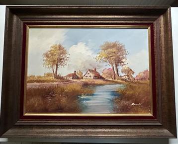 Klassiek schilderij landschap 89 * 69 cm