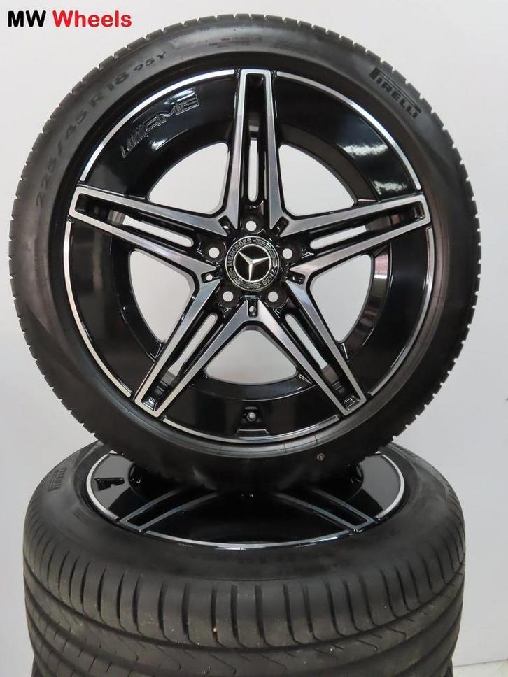 Mercedes C klasse W206 AMG 18 inch velgen met zomerbanden, Auto-onderdelen, Banden en Velgen, Banden en Velgen, Zomerbanden, 18 inch