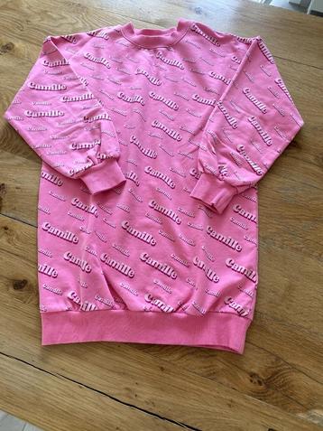 Roze jurk Camille in T-shirt stof lange mouw JBC beschikbaar voor biedingen
