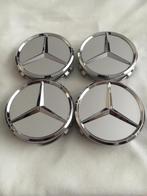 4x Nieuwe grijze mercedes naafdoppen 75mm logo’s velgen, Auto diversen, Wieldoppen, Ophalen of Verzenden, Zo goed als nieuw