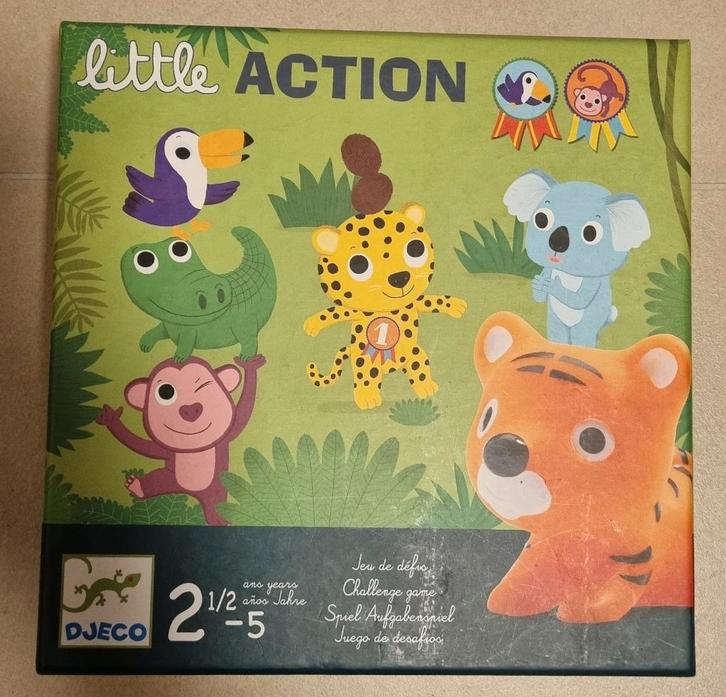 Little action Djeco, Hobby en Vrije tijd, Gezelschapsspellen | Bordspellen, Zo goed als nieuw, Een of twee spelers, Drie of vier spelers