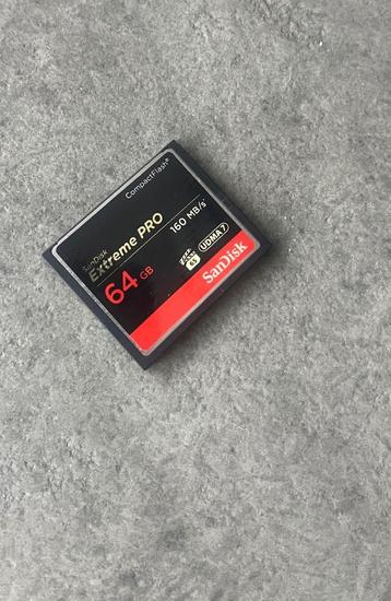 SanDisk Extreme PRO CF geheugenkaart 160 MB/s, 64 GB beschikbaar voor biedingen