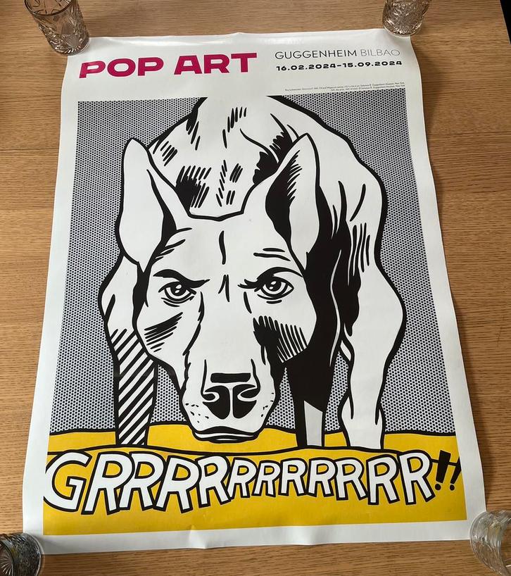 Affiche pop art de Guggenheim Bilbao Roy Lichtenstein, Collections, Posters & Affiches, Comme neuf, Enlèvement ou Envoi