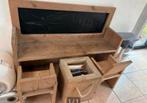Kinderbureau met krijtbord, 2 stoelen en bak, Huis en Inrichting, Kasten | Secretaires, Ophalen, Zo goed als nieuw