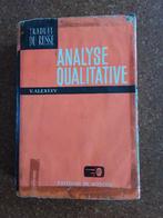 Analyse qualitative - V. ALEXÉEV, Boeken, Wetenschap, Sociale wetenschap, Gelezen, Ophalen, V. Alexéev