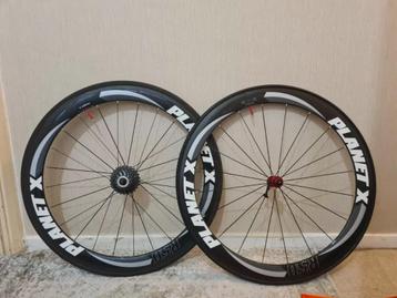Planet X R50 Tubular Carbon Wheelset Rim Brake 700C + Tyres  beschikbaar voor biedingen
