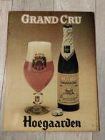1987: Bierreclame voor Hoegaarden Grand Cru, Verzamelen, Ophalen of Verzenden, Gebruikt, Reclamebord, Plaat of Schild, Overige merken