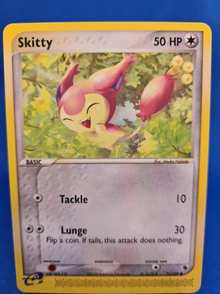 Skitty 71/109 - Ruby &amp; Sapphire, Hobby en Vrije tijd, Verzamelkaartspellen | Pokémon, Gebruikt, Verzenden