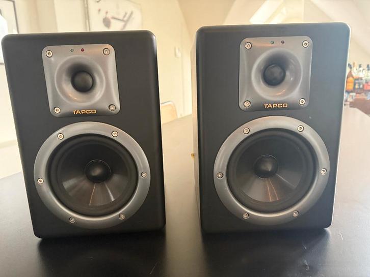 Tapco S5 studio luidsprekers, TV, Hi-fi & Vidéo, Enceintes, Comme neuf, Haut-parleurs Frontaux, Arrière ou Stéréo, 60 à 120 watts