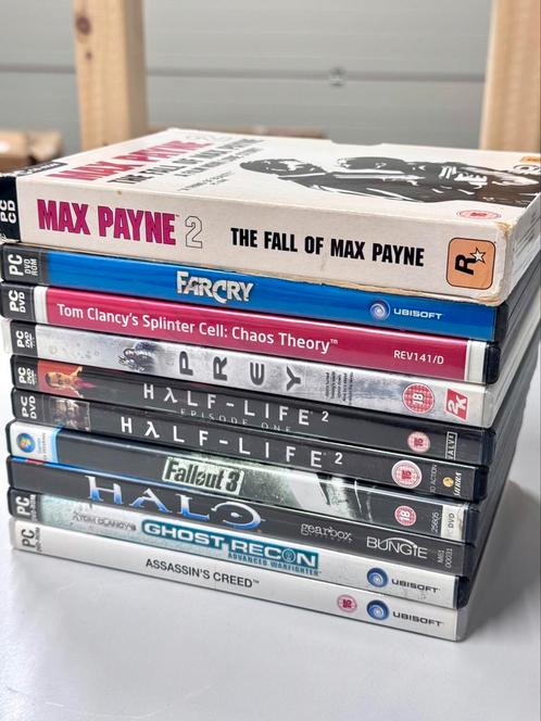 10x vintage pc computer spelletjes Halo Max payne assassins, Games en Spelcomputers, Games | Pc, Zo goed als nieuw, Ophalen of Verzenden