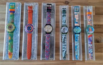 Collectie vintage Swatch begin jaren '90, Kunststof, Polshorloge, Swatch, Kunststof