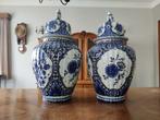 Originele Delfts vazen (2), Maison & Meubles, Accessoires pour la Maison | Vases, Bleu, Enlèvement, Utilisé, Moins de 50 cm