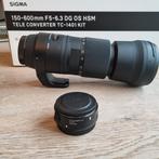 Sigma 150-600 F5-6.3 (Canon mount) + tele converter 1401 Kit, Ophalen of Verzenden, Gebruikt, Telelens, Zoom