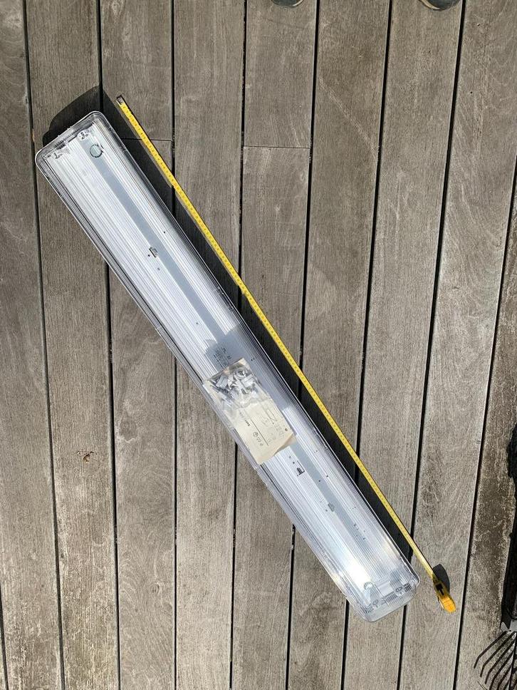 Te koop: lichtbak voor 2 TL lampen 120 cm, Huis en Inrichting, Lampen | Plafondlampen, Nieuw, Kunststof, Metaal, Ophalen