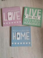 lot de 3 cadres décoratifs pastels, Moins de 50 cm, Enlèvement, Utilisé, Autres matériaux