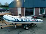 Rubberboot  met trailer en motor, Sports nautiques & Bateaux, Moins de 70 ch, Enlèvement, Aluminium, Utilisé