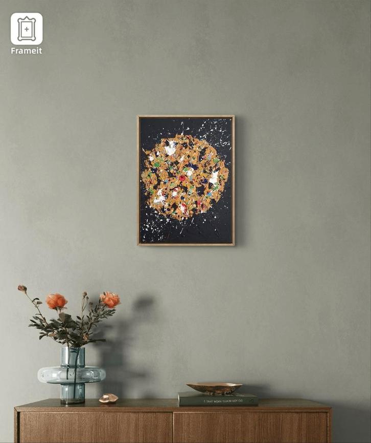 Life  is  a  circle, Antiek en Kunst, Kunst | Schilderijen | Abstract, Ophalen of Verzenden