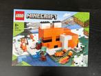 Lego Minecraft 21178 De Vossenhut - 100% volledig, Kinderen en Baby's, Ophalen of Verzenden, Zo goed als nieuw, Lego