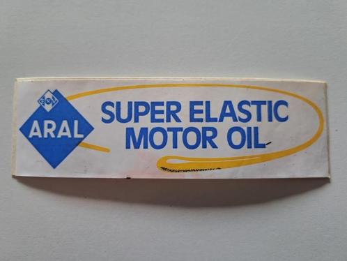 Vintage Sticker - Aral - Super Elastic Motor Oil, Verzamelen, Stickers, Gebruikt, Auto of Motor, Ophalen of Verzenden
