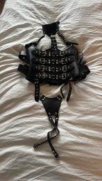 Bdsm harnas leder- maar S/M, Kleding | Dames, Ondergoed en Lingerie, Ophalen of Verzenden, Body of Korset
