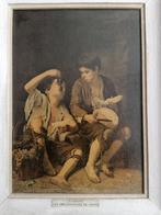 Schilderijtje 'les dégustateurs de fruit' kinderen, Murillo, Antiek en Kunst, Ophalen of Verzenden
