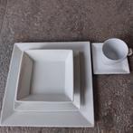 wit vierkant eet en koffie servies Cosy & Trendy, Ophalen, Nieuw