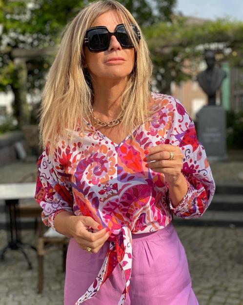 Caroline Biss prachtige blouse, Kleding | Dames, Blouses en Tunieken, Zo goed als nieuw, Maat 42/44 (L), Roze, Verzenden