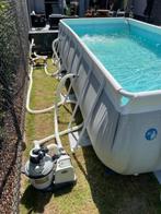 Intex zwembad (488 x 244 x 107) + Inv.-Warmtepomp. & Extra's, Enlèvement, Rectangulaire