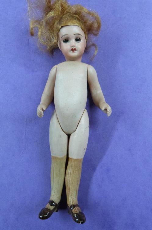 2 x Oude Pop porcelein Doll, Verzamelen, Poppen, Gebruikt, Pop, Ophalen of Verzenden