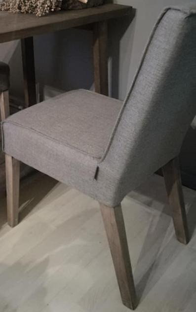 2 stoelen hoffz stijl ; landelijk stoer sober interieur, Huis en Inrichting, Stoelen, Zo goed als nieuw, Twee, Hout, Stof, Grijs