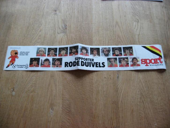 Vintage Sticker Diabolix Rode Duivels Mundial 1982, Verzamelen, Sportartikelen en Voetbal, Zo goed als nieuw, Poster, Plaatje of Sticker