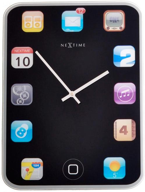 Nextime iPhone wandklok in nieuwstaat., Huis en Inrichting, Woonaccessoires | Klokken, Nieuw, Wandklok, Ophalen of Verzenden