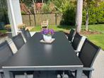 Tuinset: tafel met 6 stoelen - zwart, Tuin en Terras, Ophalen, Gebruikt, Tuinset