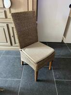 Rieten stoelen + kussen (6st), Huis en Inrichting, Stoelen, Ophalen, Bruin, Vijf, Zes of meer stoelen, Landelijk