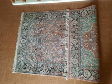 mooi handgeknoopt zijden tapijt Kashmir+certificaat 157x97cm, Enlèvement, Comme neuf