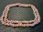 Zoetwaterparel ketting met gouden sluiting, Handtassen en Accessoires, Antieke sieraden, Ophalen of Verzenden, Ketting