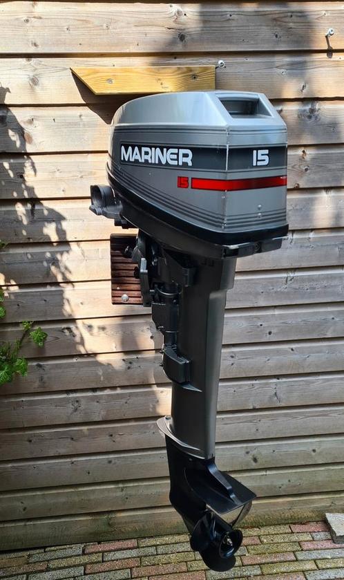 Mariner/Mercury 15pk 2-takt Langstaart, Watersport en Boten, Buiten- en Binnenboordmotoren, Zo goed als nieuw, Buitenboordmotor