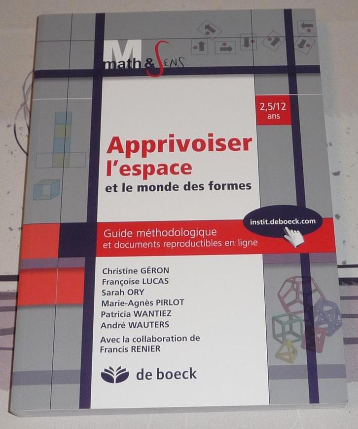 Livre de maths - Apprivoiser l'espace et le monde des formes, Boeken, Schoolboeken, Nieuw, Wiskunde A, BSO, Ophalen of Verzenden