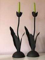 2 metalen kandelaars, Ophalen, 25 tot 50 cm, Zwart, Nieuw