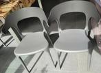 2 grijze stoelen, Jardin & Terrasse, Chaises de jardin, Plastique, Utilisé, Enlèvement ou Envoi