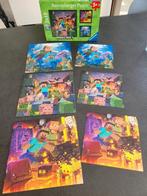 Ravensburger puzzle Minecraft 3x49, Ophalen of Verzenden, Minder dan 500 stukjes, Zo goed als nieuw, Puzzelboek