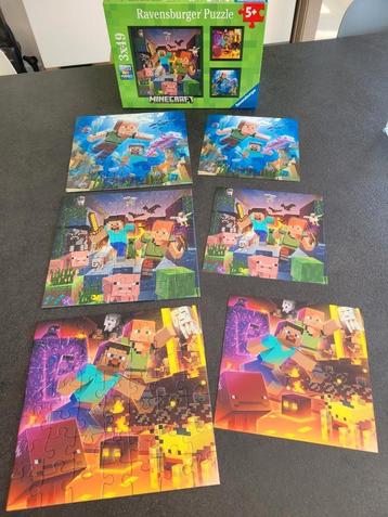 Ravensburger puzzle Minecraft 3x49 beschikbaar voor biedingen