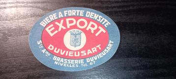 Brouwerij oud bier Duvieusart Exportlabel beschikbaar voor biedingen