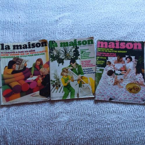 La Maison. 3 tijdschriften design en decoratie  jaren 1970, Antiek en Kunst, Kunst | Designobjecten, Ophalen of Verzenden