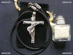 JOHNNY HALLYDAY pendentif croix argent 925 neuve unique, Neuf, Enlèvement ou Envoi, Croix ou Symbole, Argent