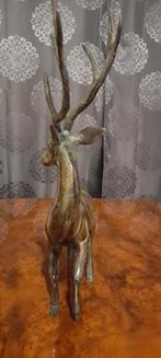 Prachtig bronzen dierhert 35 cm hoog, Ophalen of Verzenden, Brons