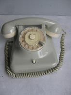 Witte telefoon met cijfer op de kiesschijf - DeTe We - Vinta, Telecommunicatie, Met draaischijf, Ophalen of Verzenden, Refurbished