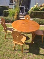 Set / tafel met 4 stoelen, Huis en Inrichting, Ophalen, Gebruikt, Eikenhout, Vijf personen of meer