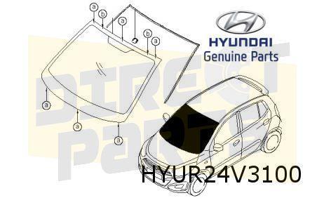 Hyundai i10 (10/07-12/13) voorruit (groen met band) Originee, Auto-onderdelen, Ruiten en Toebehoren, Hyundai, Nieuw, Ophalen of Verzenden